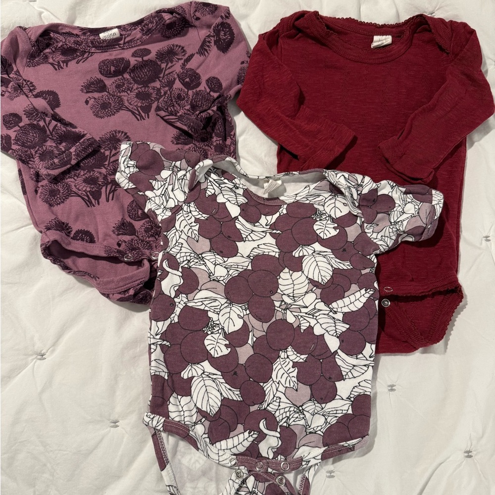 Kate Quinn Bundle of Three Bodysuits - Purple and Maroon colors